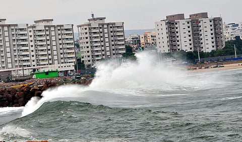 The impact of Cyclone Title on the Andhra Pradesh coast. (Photo | EPS)