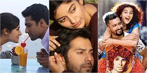 Stills from Love Per Square Foot, October and Manmarziyaan.