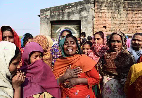 Raees and Saeed's parents Mustariya Habib could not hold back her tears while detailing the ordeal she and her family had to go through when NIA officials arrested her sons from Amroha in the early hours of Wednesday. (Photo | Parveen Negi/ EPS)