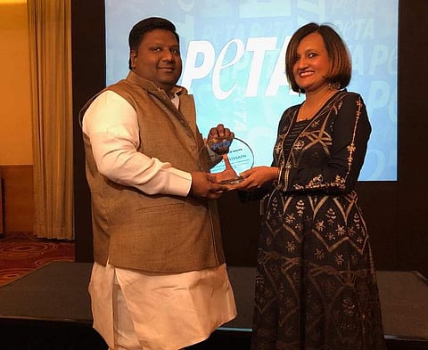 Delhi's environment minister Imran Hussain was awarded by PETA for his role in banning all forms of manja in the national capital in 2017. (Photo | Twitter)