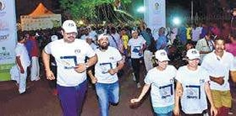 People take part in the Trivandrum Marathon