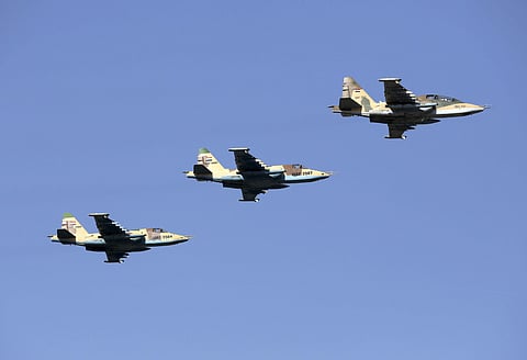 In this July 14, 2016, file, photo, Iraqi Air Force jets take part in a military parade in Baghdad, Iraq. (Photo| AP)