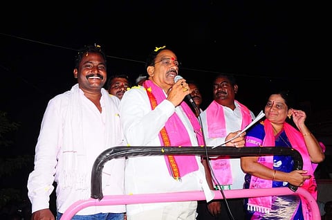 Senior TRS leader Tummala Nageswara Rao at an election rally (Photo | Facebook)