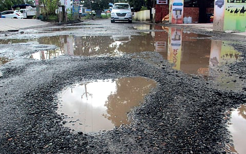 Image of a pothole used for representational purpose only. (Photo | EPS)