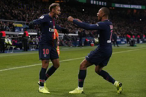 PSG's Neymar (L) and Kylian Mbappe. (File photo | AP)