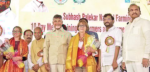 CM and other delegates at the 10-day ZBNF training programme in Guntur. | Express Photo Services