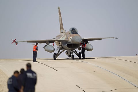 Israeli air force F-16 jet at the Ovda airbase near Eilat, southern Israel (File | AP)