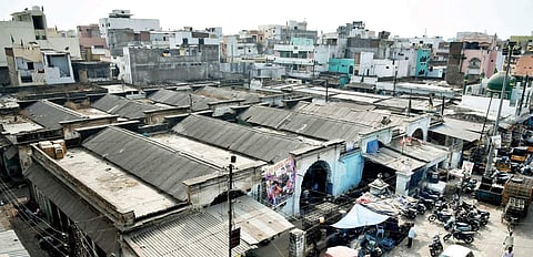 A view of the devitalised Murgi Chowk Clock Tower in Old City | r satish babu
