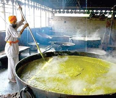 File image of Langar being cooked at Golden Temple