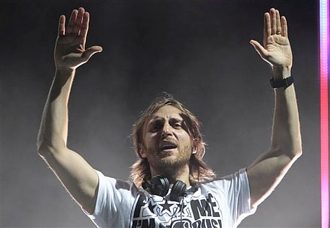 French House music producer and DJ David Guetta, performs during a concert. (AP)