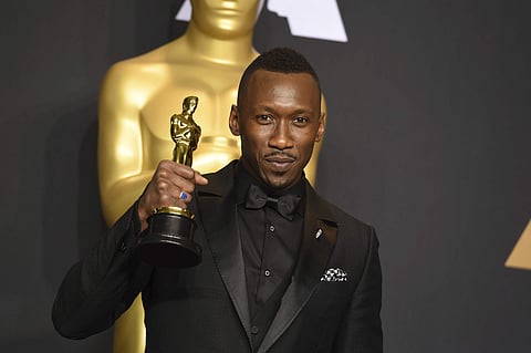 Mahershala Ali poses in the press room with the award for best actor in a supporting role for 'Moonlight' at the Oscars on Sunday, Feb. 26, 2017, at the Dolby Theatre in Los Angeles. (Photo | AP)