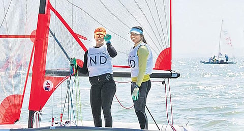 Aishwarya Nedunchezhiyan (left) credits coach Ian Stuart Warren for playing a pivotal part in her professional development
