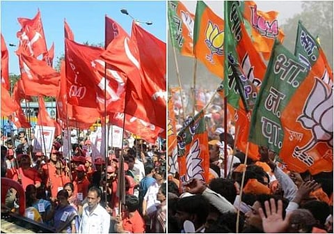 CPI-M flags | BJP flags (File Photos)