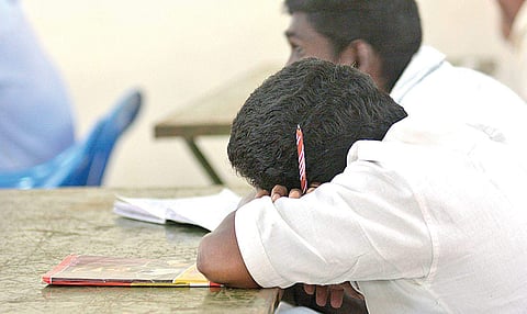 A prisoner waits for the Jail Jyothi literacy examination organised by the Kerala State Literacy Mission at Central Jail in Thiruvananthapuram | MANU R MAVELIL