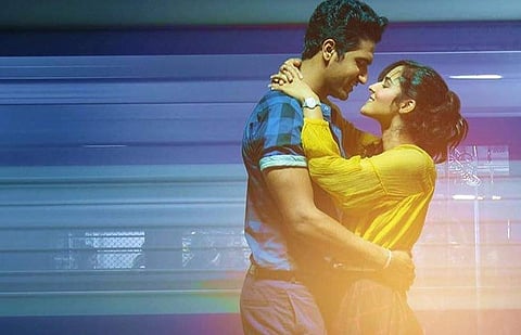 Vicky Kaushal and Angira Dhar on a poster of 'Love Per Square Foot'.