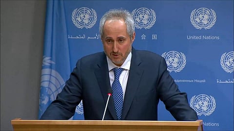Stephane Dujarric, the spokesperson for UN Secretary-General Antonio Guterres. (Photo | YouTube)