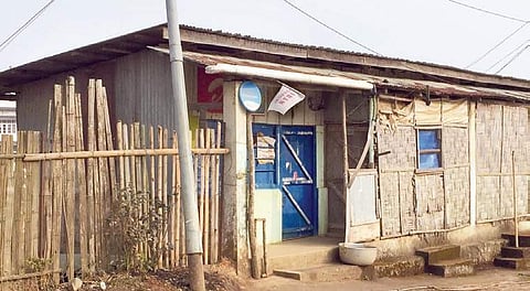 A house displays the Clean Election Campaign flag in Mokokchung village | H KHOGEN SINGH
