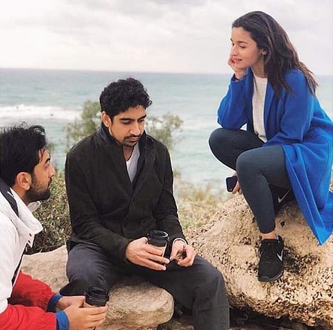Ranbir Kapoor, director Ayan Mukherji and Alia Bhatt. (Photo | Instagram/Alia Bhatt)