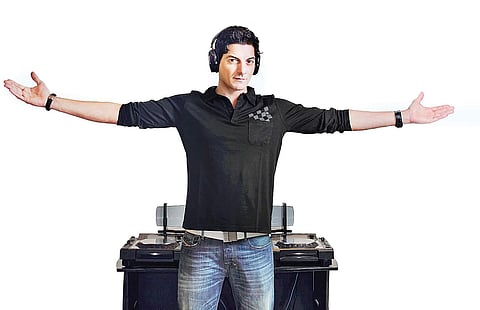 Mixin’ it up with daddy