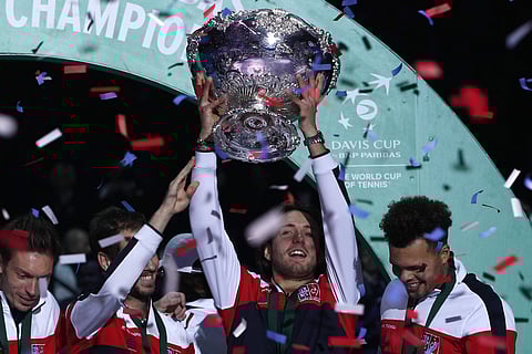 Reigning French team with the Davis Cup (File | AP)