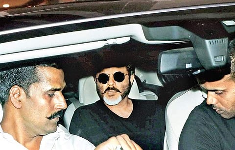 Anil Kapoor accompanying the body of Sridevi, in Mumbai on Tuesday| PTI