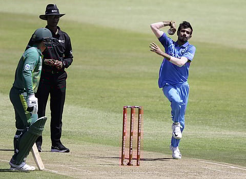 India's Yuzvendra Chahal bowls during the ODI between South Africa and India at the Kingsmead Stadium Durban, South Africa, Thursday, Feb. 1 2018. | AP