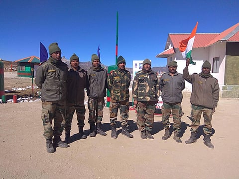 Soldiers of 7 Bihar Regiment, now guarding the Bumla Pass. | Photos: Anantha Krishnan M