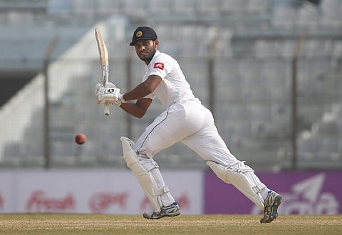 Sri Lanka's Roshen Silva plays a shot during the fourth day of their first test cricket match against Bangladesh in Chittagong, Bangladesh. (File | AP)
