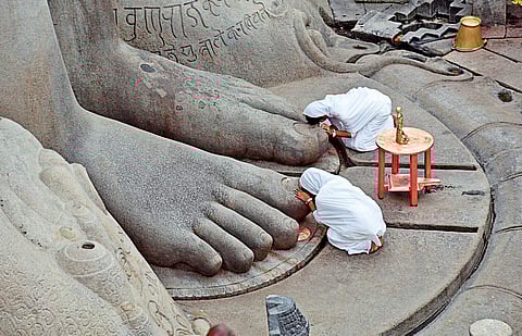 Mahamastakabhisheka is considered to be the largest Jain community event in the world | nagaraja gadekal