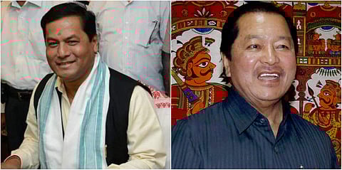Chief Ministers of Assam and Mizoram and Sarbananda Sonowal and Lal Thanhawla (PTI)