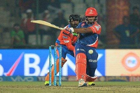 Delhi Daredevils batsman Rishabh Pant plays a shot during the 2017 Indian Premier League (IPL) Twenty20 cricket match between Delhi Daredevils and Gujarat Lions at the Feroz Shah Kotla Cricket Stadium in New Delhi on May 4,2017. | AFP File Photo