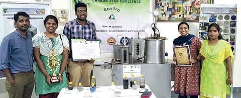The IIT-Madras team that developed the solar-powered plastic fuel mobile unit | Express