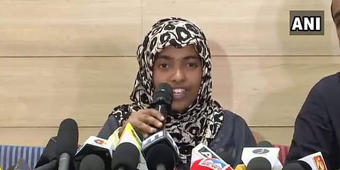 Hadiya addressing a press conference on Monday. (ANI)