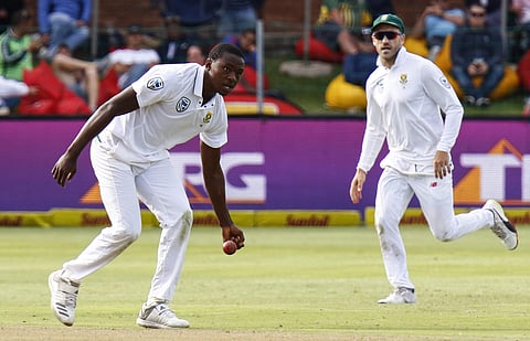 South Africa's Kagiso Rabada fields on the first day of the second Test match between South Africa and Australia at St. George's Park in Port Elizabeth, South Africa, Friday, March 9, 2018. | AP File Photo