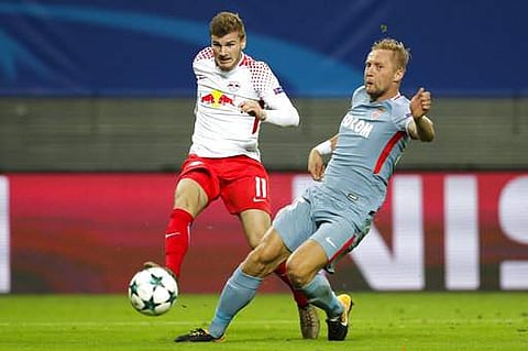 Timo Werner (L) has repeatedly found himself the subject of transfer speculation with Real Madrid. (File | AP)