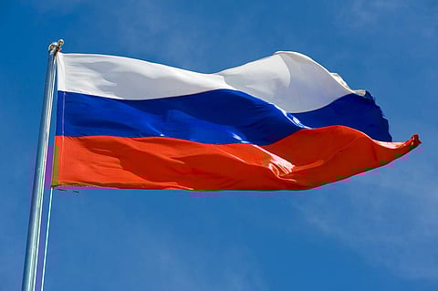 Russian flag used for representation.