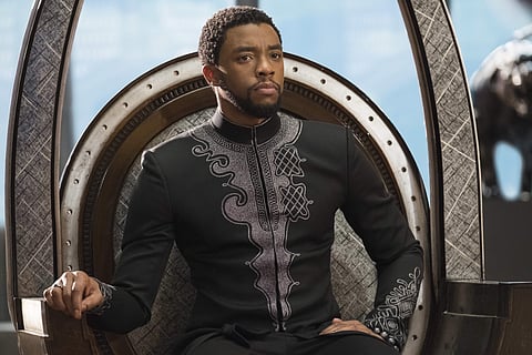 This image released by Disney shows Chadwick Boseman in a scene from Marvel Studios' 'Black Panther.' | AP