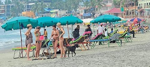 Tourists at Kovalam beach | Express