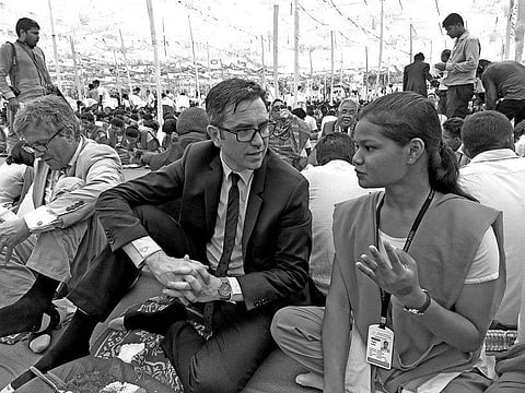 Commonwealth delegates lunch at Kalinga Institute of Social Sciences