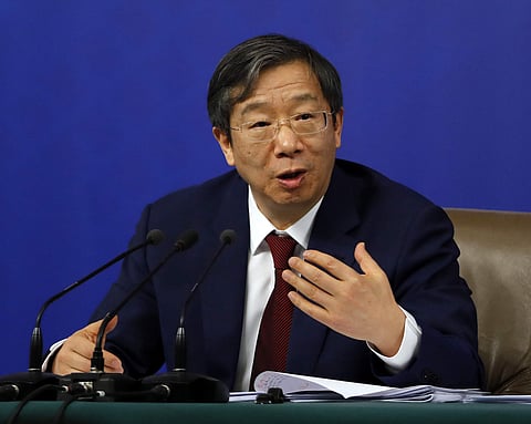 Yi Gang, governor of the People's Bank of China. (Photo | AP)