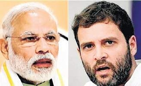 PM Narendra Modi and Congress President Rahul Gandhi