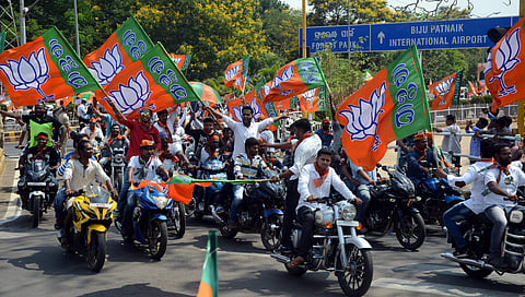 A BJP bike rally (Biswanath Swain | EPS)