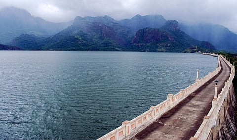 A view of the Aliyar dam (Photo | EPS)
