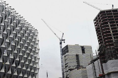 A view of the new US Embassy in Embassy Gardens in south-west London on January 12, 2018. (AFP Photo)