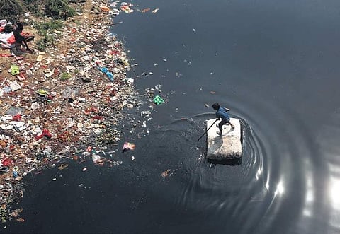 Ammonia level in the Yamuna rose to 40 per cent twice in two months. | shekhar yadav