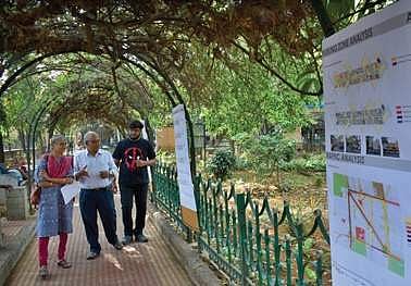 Design scenarios for Gandhi Bazar street were displayed at a park at Tagore Circle for public feedback on Saturday | Jithendra M