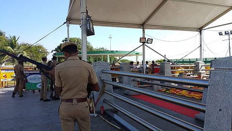 Jaya Memorial in Chennai where the 23-year-old killed self. | Express Photo Services