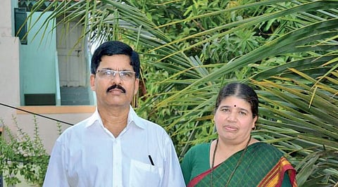 Anantha Tamankar with his wife