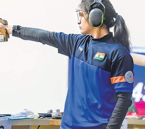 Manu Bhaker pipped home favourite Alejandra Zavala in the 10m air pistol final on Sunday