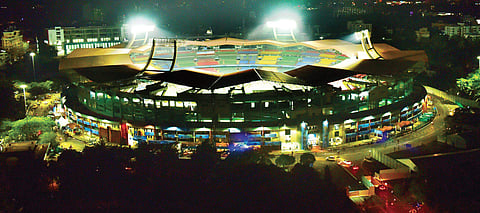 A bird's eye view of the Jawaharlal Nehru International Stadium in Kochi. The stadium’s capacity was reduced to 29,000, almost half the previous capacity, for the 2017 FIFA U-17 World Cup | Albin Mathew